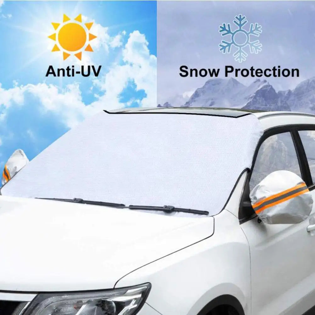 Car Windscreen Frost Cover Snow Magnetic Cover Windshield With Two Mirror Covers.