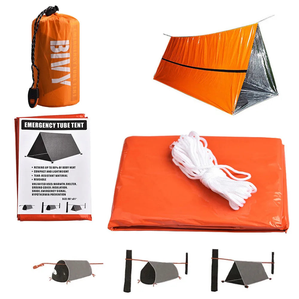 Ultimate Emergency Shelter Kit – Compact, Waterproof & Built for 2-Person Survival