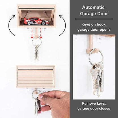 Car Key Fob Holder with Opening Door Garage