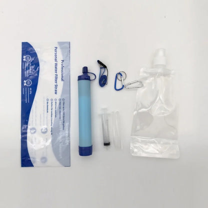 Emergency Water Filter Straw – Direct-Drink Survival Gear for Camping & Outdoor Use