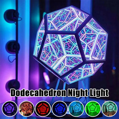 LED Night Light 3D Art Cool Infinite  Atmosphere Lamp for Home Office Desk Decoration