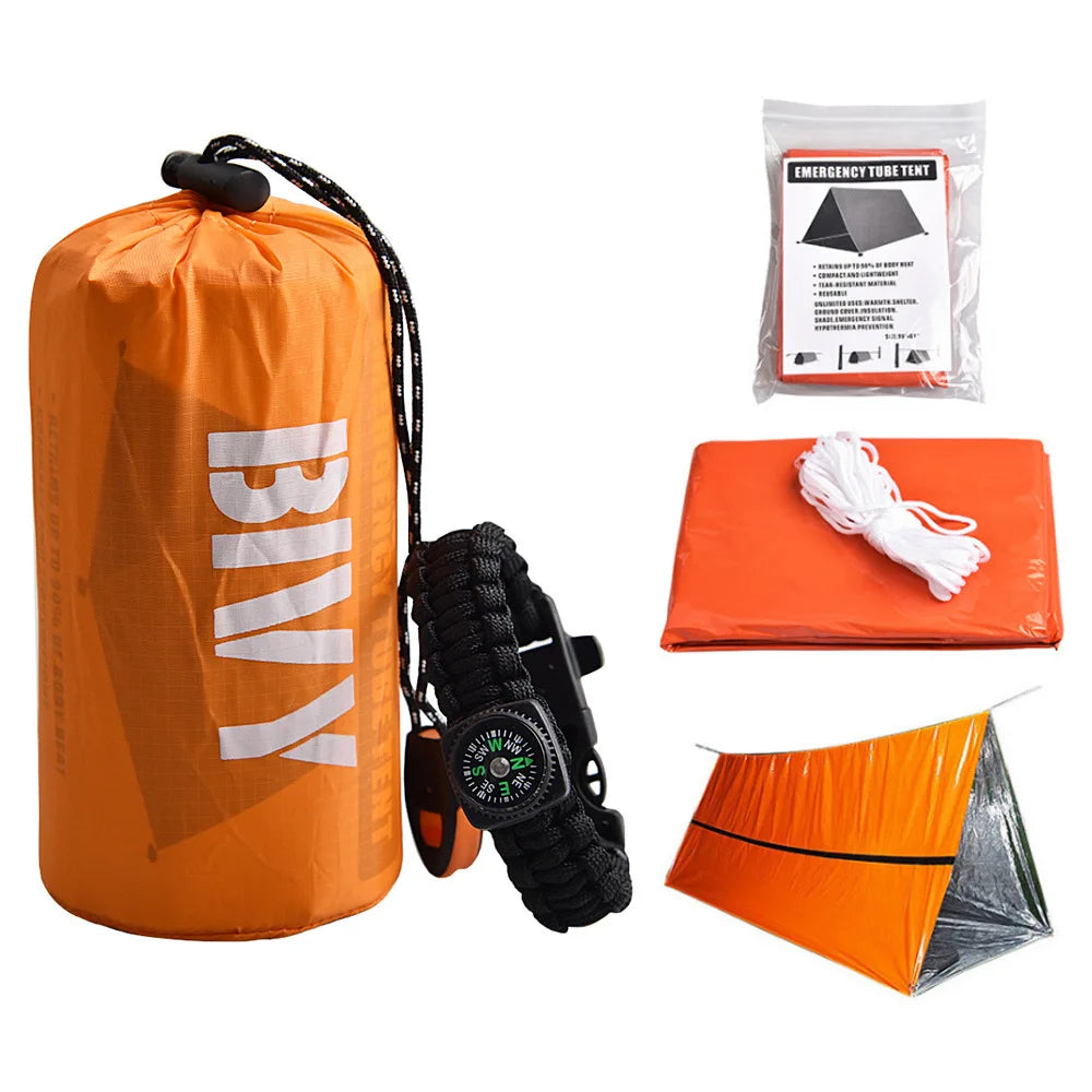 Ultimate Emergency Shelter Kit – Compact, Waterproof & Built for 2-Person Survival
