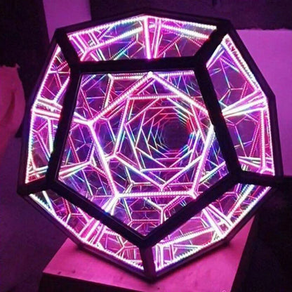 LED Night Light 3D Art Cool Infinite  Atmosphere Lamp for Home Office Desk Decoration