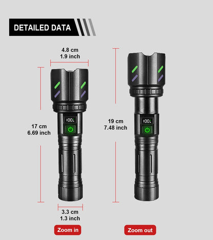 2025 Tactical LED Flashlight – Extreme Power, Built for Any Situation