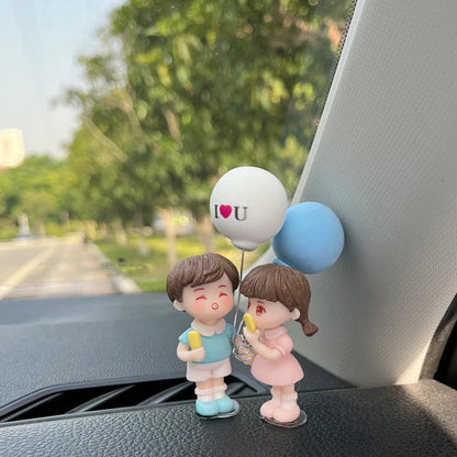 Car Accessories Cute Cartoon Couples Action Figure