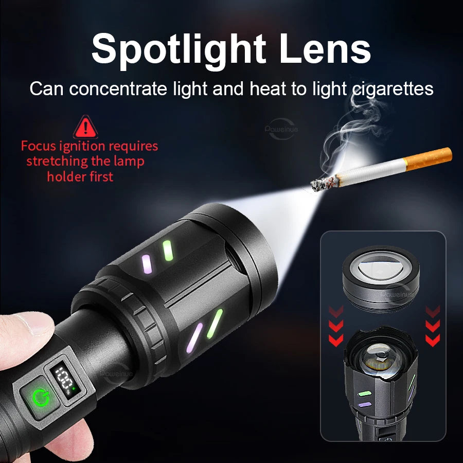 2025 Tactical LED Flashlight – Extreme Power, Built for Any Situation