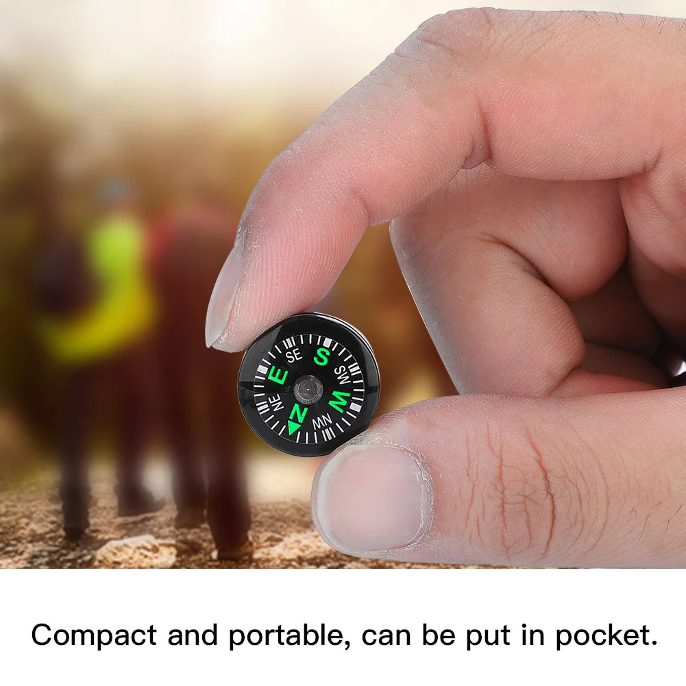 12PCS Micro Survival Compasses – Pocket-Sized 20mm for Outdoor Adventures & EDC Kits