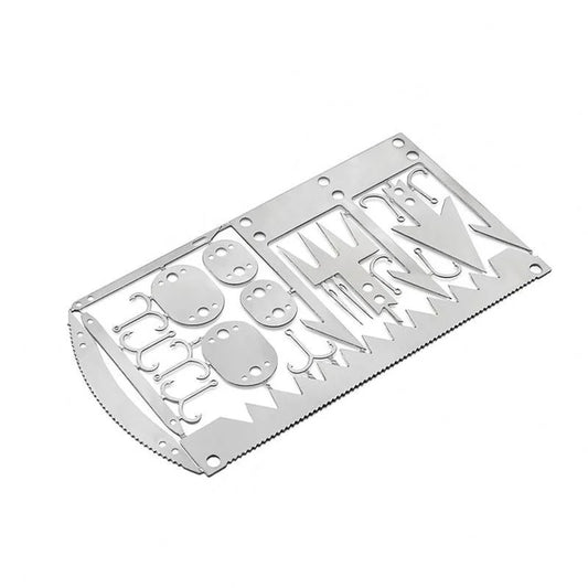 22-in-1 Survival Tool Card – Stainless Steel Power in Your Pocket