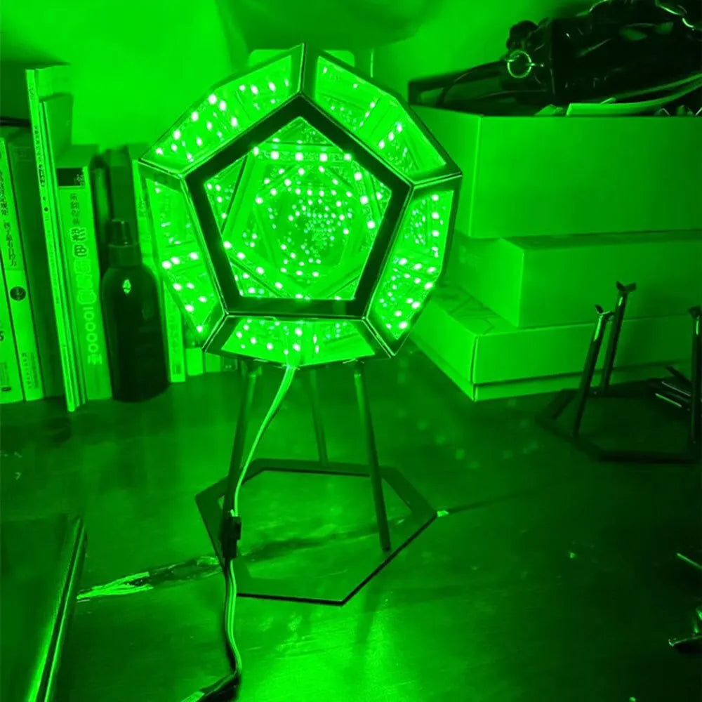 LED Night Light 3D Art Cool Infinite  Atmosphere Lamp for Home Office Desk Decoration