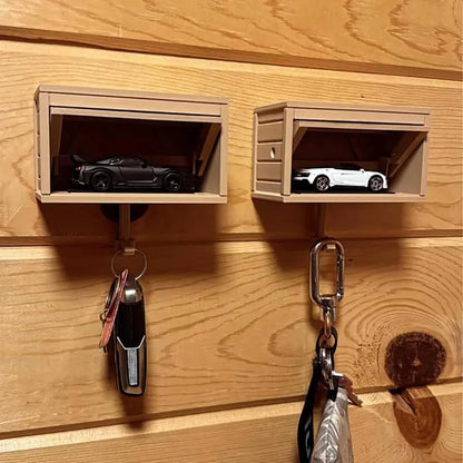 Car Key Fob Holder with Opening Door Garage