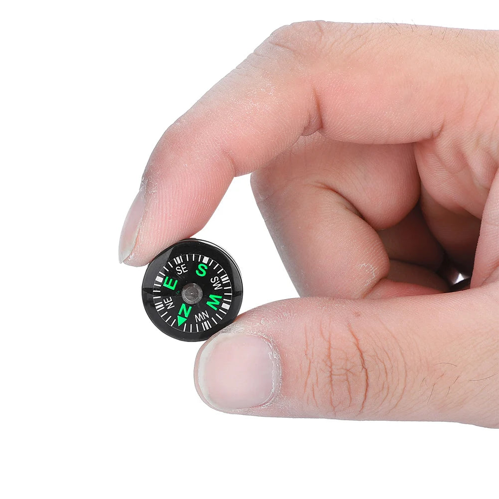 12PCS Micro Survival Compasses – Pocket-Sized 20mm for Outdoor Adventures & EDC Kits