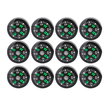 12PCS Micro Survival Compasses – Pocket-Sized 20mm for Outdoor Adventures & EDC Kits