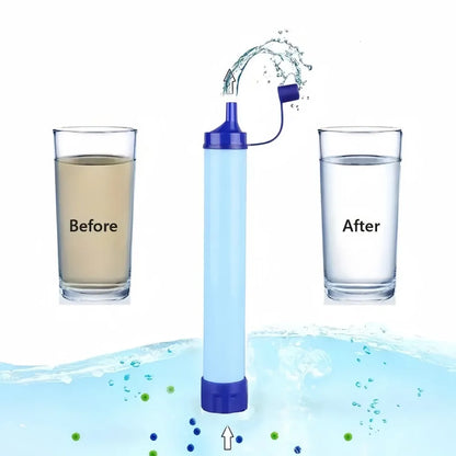Emergency Water Filter Straw – Direct-Drink Survival Gear for Camping & Outdoor Use