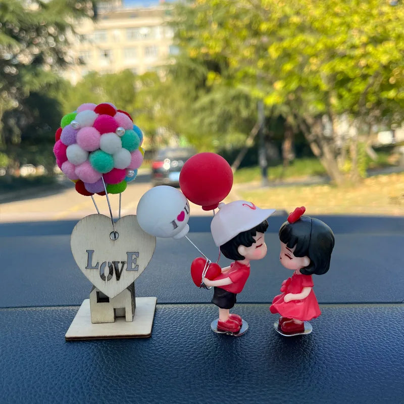 Car Accessories Cute Cartoon Couples Action Figure