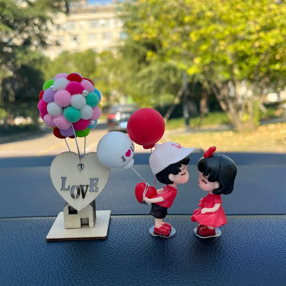 Car Accessories Cute Cartoon Couples Action Figure