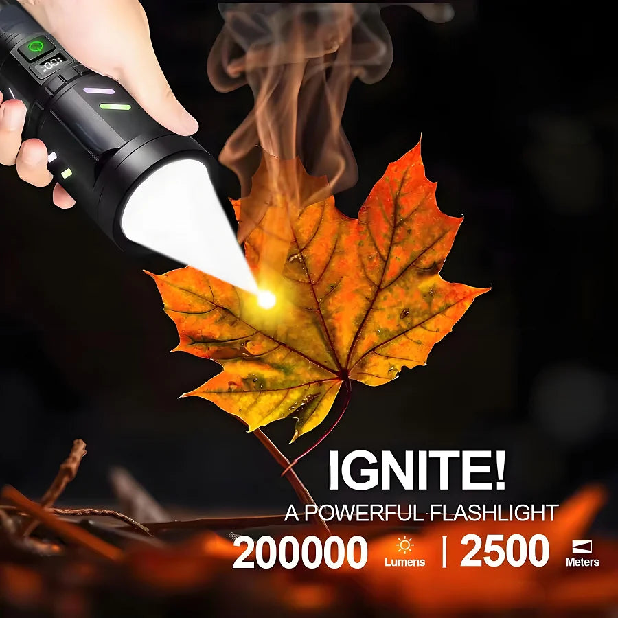 2025 Tactical LED Flashlight – Extreme Power, Built for Any Situation