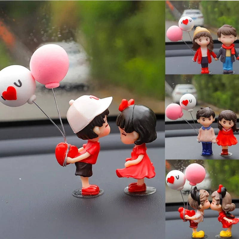 Car Accessories Cute Cartoon Couples Action Figure