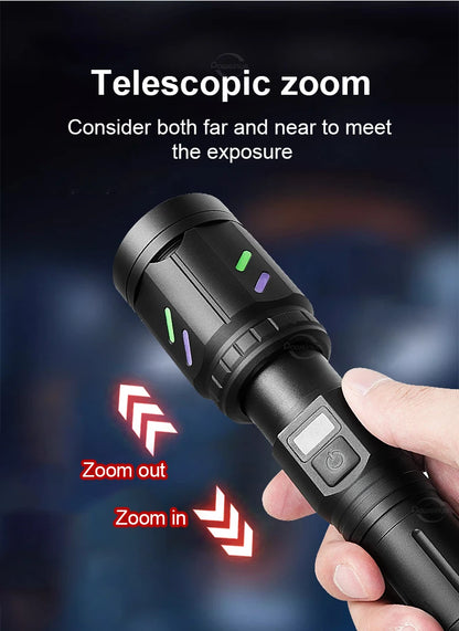 2025 Tactical LED Flashlight – Extreme Power, Built for Any Situation
