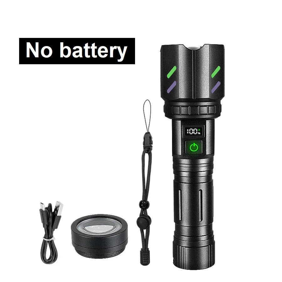 2025 Tactical LED Flashlight – Extreme Power, Built for Any Situation