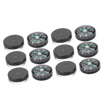 12PCS Micro Survival Compasses – Pocket-Sized 20mm for Outdoor Adventures & EDC Kits